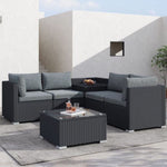 6PCS Outdoor Modular Lounge Sofa Coogee-Black V264-OTF-508S-BLK