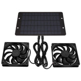 Solar Panel Chicken House Exhaust Fan, Portable Energy-Saving Double Fan with Protective Mesh, Easy V1370-AZ4-19790