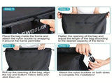 Black bike rear rack, universal bike rack, bicycle cargo rack, bike storage, cycling accessories, V1106-140-BLA-40007