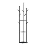 Levede Coat Rack Clothes Stand 8 Hook Organizer Black DH1050-BK