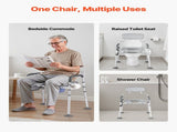 Bedside Commode Chair, 227 kg Capacity, 4-in-1 Portable Toilet and Raised Toilet with Padded V952-WLKBSLRZD500Y4MTK001V0