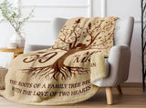 Happy 50th Anniversary Wedding, Flannel Soft Blanket Decor, Golden 50th Anniversary Romantic V1258-DP02-C-1142