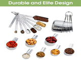 Measuring Cups and Set of 15,Stainless Steel Nesting Measuring Cups and Magnetic Measuring V1369-AZ3-W-22140
