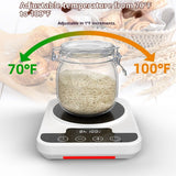 Warmer Mat Upgraded for Home Kitchen Sourdoughing Mat 1&degF Precision Control , Auto V1192-AZ-W-2514