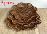 Floral Rattan-Look Woven Storage 3-Piece Set Eco-Friendly PP Material, Hand-Woven, One V1232-MHK-SJT-001