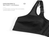 2 Pcs Size M Women's Wireless Large-Cup Lace Bra with Front Clasp - Comfortable, Breathable, Black V888-ELOSUNG27592