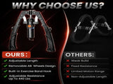 Twister Arm Trainer, 3 in 1 Hydraulic Power Chest Workout Equipment with Ab Roller Wheels and Hooks, V1079-ARMTRAINERWHEELS