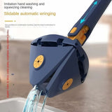 Dust Mop 360 Degree Rotating Floor Mop with 5 Cloths Blue V1189-WXF-521-0085