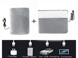 USB Heated Hand Warmer Bag & Foot Warmer Pad Combo Set Electric Plush Heating Cushion for Home, V888-ELOSUNG54380