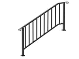 Handrails for Outdoor Steps, 5 Step Stair Hand Rail Kit, Transitional Carbon Steel Railings with V952-BPXGMDZLSLZFDP9MRV0