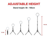 10" LED Selfie Ring Light with 1.6M Tripod Stand Phone Holder Photo Live Makeup V63-834721