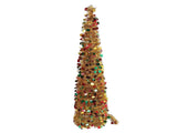 4.9ft PET Foldable Artificial Xmas Tree Sequin Pop Up Xmas Tree for Home Holiday Decoration Gold V1294-YM0901-3115240121611