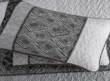 Grey Stripe Plaid Dream Bedspread Coverlet 3 Piece Set V745-AC080917Q13U