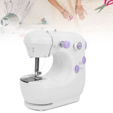 Household Mini Multifunction 2 Speed 2 Thread Electric Sewing Machine Equipment 100240VWhite and V1294-YM0901-3117200109214
