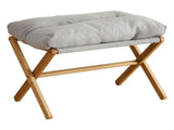 Foot Stool Foldable X Leg Modern Multifunctional Foot Rest with Soft Cushion for Living Room Bedroom V1294-YM0710-3116230019012