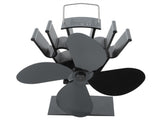 Heat Powered 4 Blade Fireplace Stove Fan Wood Log Burner Fan for Home Heat Circulation V1294-YM0901-3114200073911