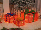 Christmas gift box, LED decorative lights, holiday decor, festive room decoration, battery operated V1106-130-38606-CHR-2