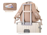 Blue and White Large Capacity Student Backpack - Durable Oxford Cloth School Bag with Laptop V888-ELOSUNG32509