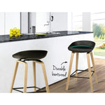 Artiss 2x Bar Stools Wooden BA-TW-8801-BKX2