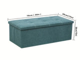 Linen Foldable Storage Stool Chair Box V728-LP601099518776404
