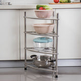 Stainless Steel Bathroom Storage Shelf,Four-Layer Storage Rack, Bathroom Triangular Rack, Washbasin V1161-107889