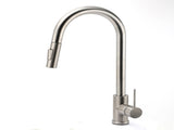 Brushed Nickel 2 Way Spray Kitchen Mixer Tap Pull Out Sink Laundry Swivel Faucet V1233-KRD519BS