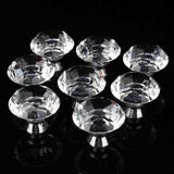 16Pcs Crystal Glass Cabinet Knob Diamond Shape 40mm Drawer Cupboard Handle Pull V1294-YM0901-AU-07ZH-DIB02