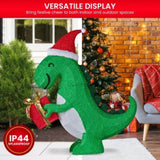 Christabelle 90cm Christmas Dinosaur Display with LED Lights Decoration MHA503