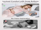 Pregnancy Pillows for Sleeping, Memory Foam Maternity Pillow Support for Back Belly HIPS, Adjustable V1107-115-11628-PNK2