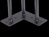 Set of 4 Industrial 3-Rod Retro Hairpin Table Legs 12mm Steel Bench Desk - 11cm Black V63-834921