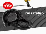 2SET 3.15T Sling Hook Heavy Duty Hammerlock/Slip Hook Kit With Swivel Winch & Safety Latch-Black V1181-SH-315T-BK