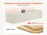 Foldable Storage Ottoman Bench, End of Bed Bench with Side Bags, Folding Upholstered Storage Chest V952-BYWSZYKZDK405QXFB001V0