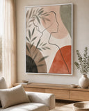 Quiet Muse Floating Frame Canvas Wall Art - Portrait - 60W x 80H cm - White V767-PP-QM-6080-FW