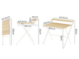Levede Foldable Computer Desk Office Study Desk Oak DH1069-OAWH-AU