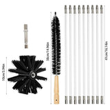 410mm Flexible 6 Rods Cleaning Brush Industrial Nylon Home Chimney Cleaner Kit Dry Duct Rotary Dryer V1192-AZ-W-29434