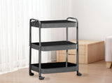3 Tier Utility Rolling Cart with Caster Wheels Movable Multifunctional Storage Cart for Kitchen V1294-YM0901-3117240235113