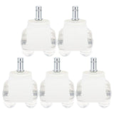 5Pcs White PU Chair Caster Wheels 360 Degree Swivel Furniture Universal Wheels for Home V1366-AZ2-W-21521