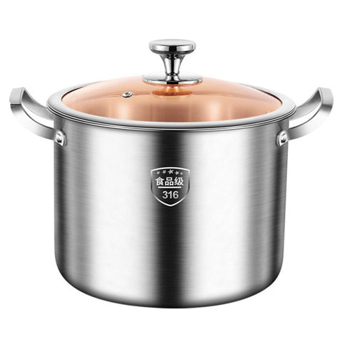 316 Stainless Steel 2.5mm Thick Soup Pot 28cm Inner Diameter Healthy Cooking V255-SOUPPOT_30CM