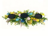 Artificial Flower Centerpiece Candle Holder Lavender Decor Eucalyptus - Green - Size 55-30 V1347-112-94316-GRN-55-30