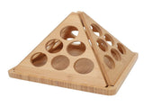 Coffee Capsule Storage Rack Triangular Rotating Wood Desktop Coffee Capsule Organizer for 24 Coffee V1294-YM0901-3118250184111