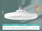 Fan Lamp Dining Room Living Room Bedroom Mute Ceiling Model Ceiling Fan Light Three Wind Speed Home V1294-YM0901-L6805W-2