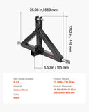 3 Point Hitch Receiver with 2 in Receiver, 3pt Quick Hitch Attachment, 3,000 lbs Capacity, Heavy V952-SJXJSQDKDHBP6MZEX001V0