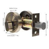 Sturdy Golden Circular Door Lock for Home Security with Key Control V1192-AZ-W-25124