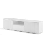 TV Cabinet Storage Drawer MDF Glossy Entertainment Unit in White colour V43-TVC-BRNNA