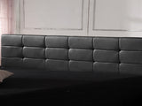 PU Leather King Bed Deluxe Headboard Bedhead - Black V63-768295