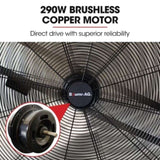 BAUMR-AG 36" 914mm Industrial Mobile Floor Drum Fan, 290W Brushless Motor, Tilting, Large, V219-SPCAIRBM36DA