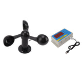 Tower Crane Anemometer Wind Speed Alarm USB 3 Fan Blades Accurate Aluminium Alloy Power Failure V1294-YM0706-3111230216211
