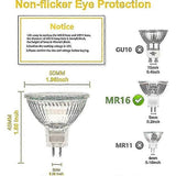 MR16 spotlight bulb 12V 20W GU5.3 dimmable 2-pin halogen bulb warm white light 2700K 12-pack V1237-ZY-203-5251