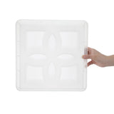 White Plastic Hollow Mold for Concrete Brick Making, Cement Block Form for Precise Construction V1369-AZ3-W-19228