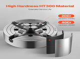 4-Jaw Lathe Chuck, 10 in Clamping Range with T-key V952-SZKP10YC4GKZ7LKI4V0